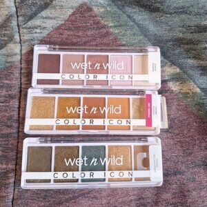 🌈 Wet n Wild Color Icon 5-Pan Eyeshadow Palette Bundle (3 Palettes) 🌈